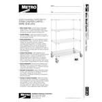Metro 5A566EC Super Adjustable Chrome 5 Tier Mobile Shelving Unit with Polyurethane Casters - 24