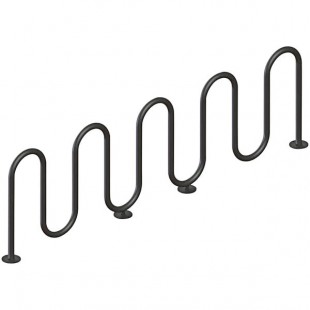 Wausau Tile 9-Loop Powder-Coated Metal Surface Mount Bike Rack