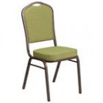 Flash Furniture NG-C01-COFFEE-GV-GG Hercules Coffee Fabric Crown Back Stackable Banquet Chair with Gold Vein Frame Flash Furniture NG-C01-COFFEE-GV-GG Hercules Coffee Fabric Crown Back Stackable Banquet Chair with Gold Vein Frame