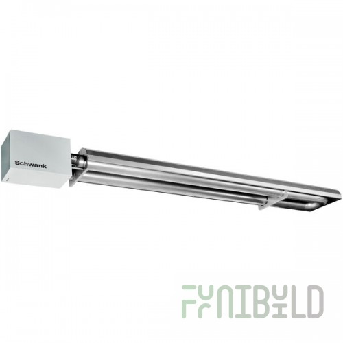 Schwank Silver Powder-Coated Natural Gas Tube Patio Heater - 40,000 BTU