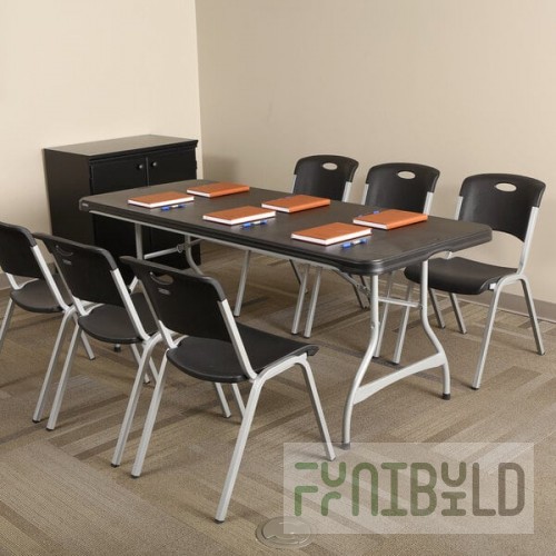 Lifetime 480310 Black Stackable Chair - 4/Pack