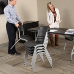 Lifetime 480310 Black Stackable Chair - 4/Pack