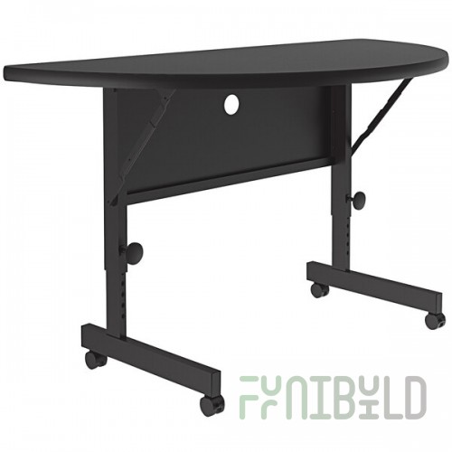 Correll Deluxe Half Round Flip Top Table, 24