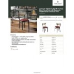 Lancaster Table & Seating Boomerang Black Finish Chair with Burgundy Vinyl Seat and Driftwood Back