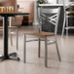 Lancaster Table & Seating Clear Coat Finish Cross Back Chair with Vintage Wood Seat - Detached Seat Lancaster Table & Seating Clear Coat Finish Cross Back Chair with Vintage Wood Seat - Detached Seat
