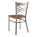 Lancaster Table & Seating Clear Coat Finish Cross Back Chair with Vintage Wood Seat - Detached Seat Lancaster Table & Seating Clear Coat Finish Cross Back Chair with Vintage Wood Seat - Detached Seat