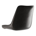 Lancaster Table & Seating Mid-Century Black Chair with Black Tufted Vinyl Seat - Detached Lancaster Table & Seating Mid-Century Black Chair with Black Tufted Vinyl Seat - Detached