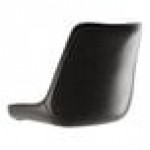 Lancaster Table & Seating Mid-Century Black Chair with Black Tufted Vinyl Seat - Detached Lancaster Table & Seating Mid-Century Black Chair with Black Tufted Vinyl Seat - Detached