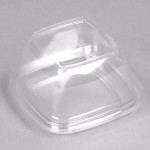 Sabert SureStrip® 16 oz. Clear PETE Square Tamper-Evident, Tamper-Resistant Bowl with Lid - 250/Case Sabert SureStrip® 16 oz. Clear PETE Square Tamper-Evident, Tamper-Resistant Bowl with Lid - 250/Case