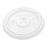 Fabri-Kal GXL345PC Greenware 3.25-4 oz. Compostable Clear Plastic Souffle / Portion Cup Lid - 125/Pack Fabri-Kal GXL345PC Greenware 3.25-4 oz. Compostable Clear Plastic Souffle / Portion Cup Lid - 125/Pack