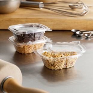 Dart ClearPac SafeSeal 4 oz. Tamper-Resistant, Tamper-Evident Hinged Container with Flat Lid - 400/Case Dart ClearPac SafeSeal 4 oz. Tamper-Resistant, Tamper-Evident Hinged Container with Flat Lid - 400/Case