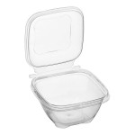 Inline Plastics Safe-T-Chef 24 oz. Tamper-Resistant, Tamper-Evident Square Hinged Container with Dome Lid - 240/Case