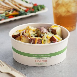 World Centric 24 oz. NoTree Compostable Wide Bio Lined Paper Food Cup - 300/Case