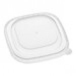 Choice 16 oz. Square Polypropylene Take-Out Lid - 300/Case Choice 16 oz. Square Polypropylene Take-Out Lid - 300/Case