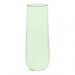 Tossware POP 9 oz. Customizable Plastic Mint Green Flute Glass - 252/Case
