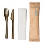 Jungle Bloom White No PFAS Added Compostable CPLA Plastic Cutlery Pack - 250/Case Jungle Bloom White No PFAS Added Compostable CPLA Plastic Cutlery Pack - 250/Case