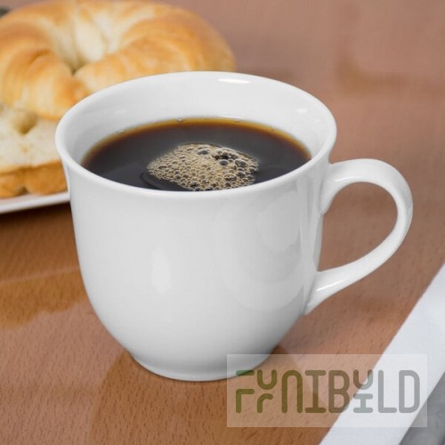 Libbey Slenda 9 oz. Royal Rideau White Porcelain Cup - Sample