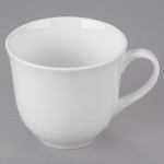 Libbey Slenda 9 oz. Royal Rideau White Porcelain Cup - Sample Libbey Slenda 9 oz. Royal Rideau White Porcelain Cup - Sample