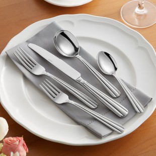 Acopa Harmony 18/8 Stainless Steel Extra Heavy Weight Flatware 5 Piece Set - Sample