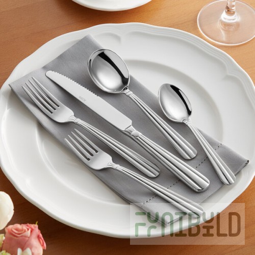 Acopa Harmony 18/8 Stainless Steel Extra Heavy Weight Flatware 5 Piece Set - Sample
