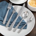 Acopa Harmony 18/8 Stainless Steel Extra Heavy Weight Flatware 5 Piece Set - Sample