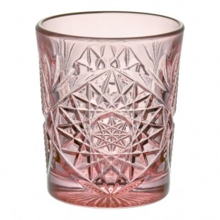 Libbey Hobstar 12 oz. Blush Rocks / Double Old Fashioned Glass - Sample