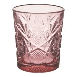 Libbey Hobstar 12 oz. Blush Rocks / Double Old Fashioned Glass - Sample