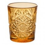 Libbey Hobstar 12 oz. Blush Rocks / Double Old Fashioned Glass - Sample