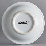 Acopa Capri 4.5 oz. Coconut White Stoneware Fruit Bowl / Monkey Dish - 12/Pack