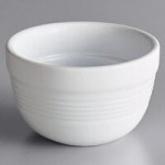 Acopa Capri 4.5 oz. Coconut White Stoneware Fruit Bowl / Monkey Dish - 12/Pack