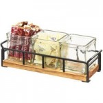 Cal-Mil 1807N Notched Plastic Lid with Stainless Steel Hinge