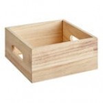 Choice Natural Wooden Display Crate / Condiment Caddy