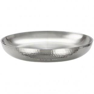 American Metalcraft DWHSEA12 68 oz. Stainless Steel Double Wall Seafood Tray with Hammered Finish - 12 American Metalcraft DWHSEA12 68 oz. Stainless Steel Double Wall Seafood Tray with Hammered Finish - 12