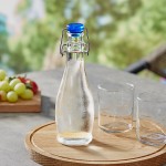 Libbey 13151017 12.5 oz. Oil / Vinegar Cruet / Water Bottle with Wire Bail Lid - 12/Case Libbey 13151017 12.5 oz. Oil / Vinegar Cruet / Water Bottle with Wire Bail Lid - 12/Case