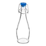 Libbey 13151017 12.5 oz. Oil / Vinegar Cruet / Water Bottle with Wire Bail Lid - 12/Case Libbey 13151017 12.5 oz. Oil / Vinegar Cruet / Water Bottle with Wire Bail Lid - 12/Case