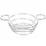 American Metalcraft BSKC08 Chrome Round Wire Basket with Ramekin Holders - 8