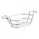 American Metalcraft BSKC08 Chrome Round Wire Basket with Ramekin Holders - 8