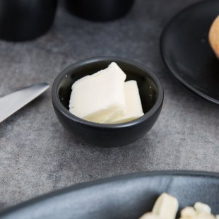 Hall China from Steelite International HL300360AFCA Foundry 2 oz. Black China Round Colonial Ramekin - 72/Case Hall China from Steelite International HL300360AFCA Foundry 2 oz. Black China Round Colonial Ramekin - 72/Case