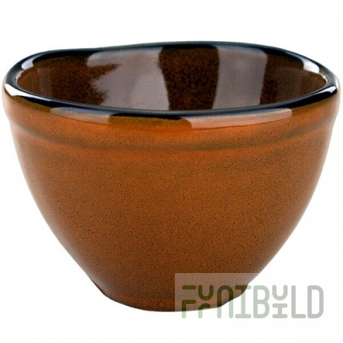 International Tableware Luna 3 oz. Terracotta Round Porcelain Fruit / Sauce Dish - 36/Case