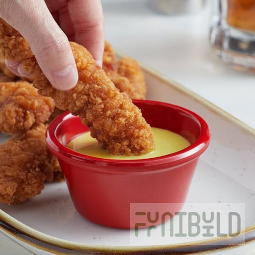 Acopa 4 oz. Red Smooth Melamine Ramekin - 12/Case