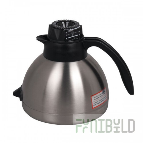 Bunn 43002.0000 64 oz. Stainless Steel Thermal RFID Carafe with Black Handle