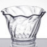 Cambro SRB5CW135 Camwear® 5 oz. Clear Polycarbonate Swirl Bowl - 24/Case