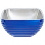 Vollrath 4763415 Double Wall Square Beehive 3.2 Qt. Serving Bowl - Dazzle Red