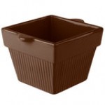 TableCraft CW1460BR 1.5 Qt. Brown Cast Aluminum Square Condiment Bowl TableCraft CW1460BR 1.5 Qt. Brown Cast Aluminum Square Condiment Bowl