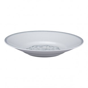 RAK Porcelain Floret 39 oz. Light Gray Round Angled Deep Porcelain Pasta Bowl - 6/Case