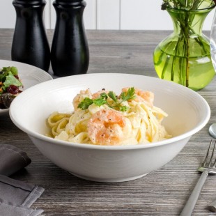 Bon Chef 1300002P Circles 48 oz. White Porcelain Bowl - 18/Case Bon Chef 1300002P Circles 48 oz. White Porcelain Bowl - 18/Case