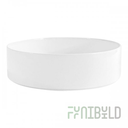 Front of the House Soho 160 oz. Bright White Round Porcelain Bowl - 2/Case