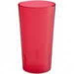 Choice 16 oz. Red Plastic Pebbled Tumbler - 12/Pack