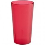 Choice 16 oz. Red Plastic Pebbled Tumbler - 12/Pack