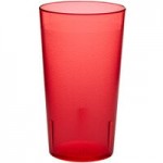 Choice 16 oz. Red Plastic Pebbled Tumbler - 12/Pack
